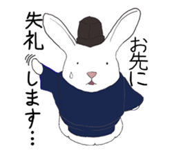 Rabbit Shinto priest and priestess sticker #9979444