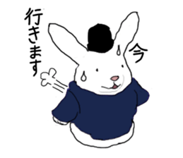 Rabbit Shinto priest and priestess sticker #9979445