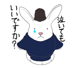 Rabbit Shinto priest and priestess sticker #9979446