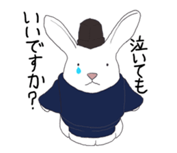 Rabbit Shinto priest and priestess sticker #9979446