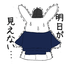 Rabbit Shinto priest and priestess sticker #9979447