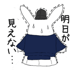 Rabbit Shinto priest and priestess sticker #9979447
