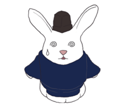 Rabbit Shinto priest and priestess sticker #9979449