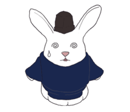 Rabbit Shinto priest and priestess sticker #9979449