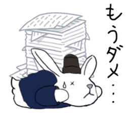 Rabbit Shinto priest and priestess sticker #9979450
