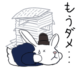 Rabbit Shinto priest and priestess sticker #9979450