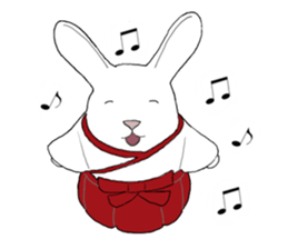 Rabbit Shinto priest and priestess sticker #9979453
