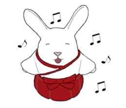 Rabbit Shinto priest and priestess sticker #9979453