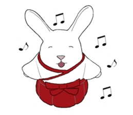 Rabbit Shinto priest and priestess sticker #9979453