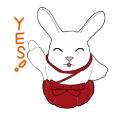 Rabbit Shinto priest and priestess sticker #9979454