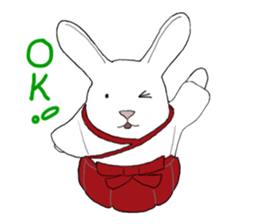 Rabbit Shinto priest and priestess sticker #9979455
