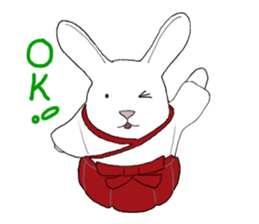 Rabbit Shinto priest and priestess sticker #9979455