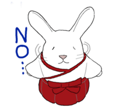 Rabbit Shinto priest and priestess sticker #9979456