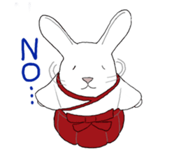 Rabbit Shinto priest and priestess sticker #9979456