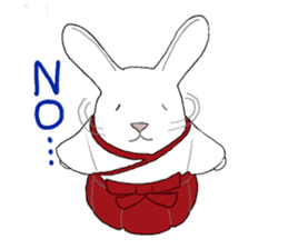 Rabbit Shinto priest and priestess sticker #9979456