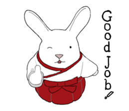 Rabbit Shinto priest and priestess sticker #9979464