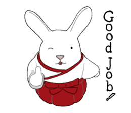 Rabbit Shinto priest and priestess sticker #9979464