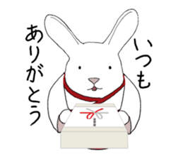 Rabbit Shinto priest and priestess sticker #9979465