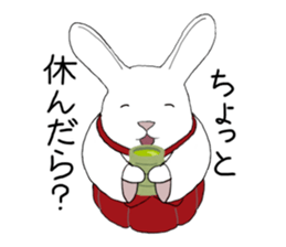 Rabbit Shinto priest and priestess sticker #9979466