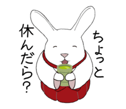 Rabbit Shinto priest and priestess sticker #9979466