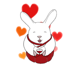 Rabbit Shinto priest and priestess sticker #9979467