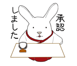 Rabbit Shinto priest and priestess sticker #9979468