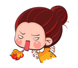 PenPen Red Bun Girl sticker #9980673