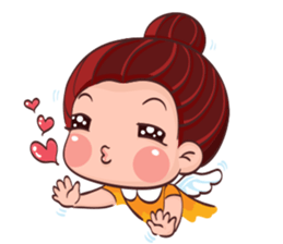 PenPen Red Bun Girl sticker #9980675