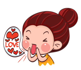 PenPen Red Bun Girl sticker #9980676