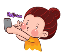 PenPen Red Bun Girl sticker #9980679