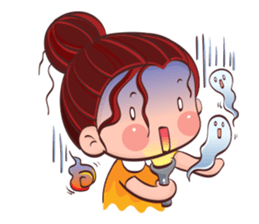 PenPen Red Bun Girl sticker #9980680