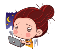 PenPen Red Bun Girl sticker #9980682