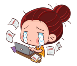 PenPen Red Bun Girl sticker #9980683