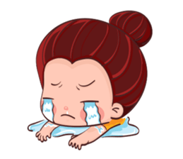 PenPen Red Bun Girl sticker #9980684