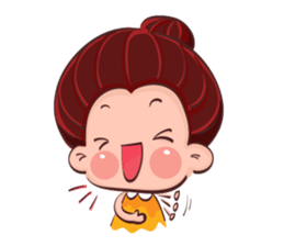 PenPen Red Bun Girl sticker #9980685