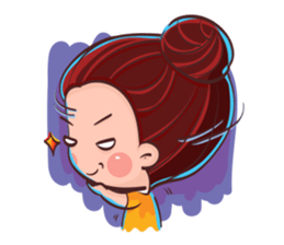 PenPen Red Bun Girl sticker #9980686