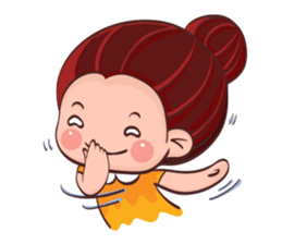 PenPen Red Bun Girl sticker #9980688