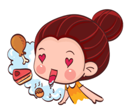 PenPen Red Bun Girl sticker #9980689