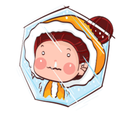 PenPen Red Bun Girl sticker #9980691