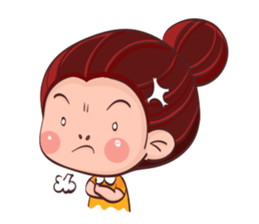 PenPen Red Bun Girl sticker #9980692