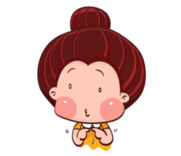 PenPen Red Bun Girl sticker #9980693