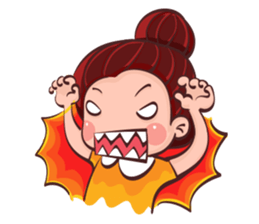 PenPen Red Bun Girl sticker #9980695