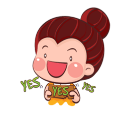 PenPen Red Bun Girl sticker #9980696
