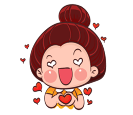 PenPen Red Bun Girl sticker #9980698
