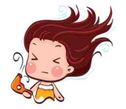 PenPen Red Bun Girl sticker #9980699