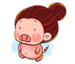 PenPen Red Bun Girl sticker #9980701