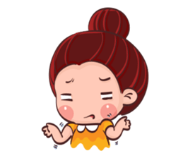 PenPen Red Bun Girl sticker #9980702