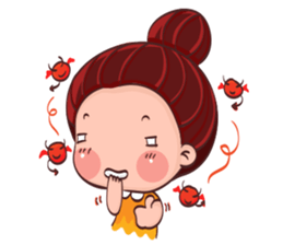 PenPen Red Bun Girl sticker #9980707