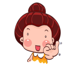 PenPen Red Bun Girl sticker #9980708