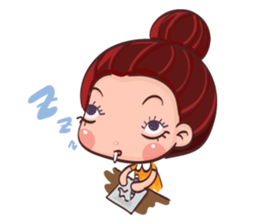 PenPen Red Bun Girl sticker #9980710